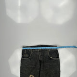 Embroidered Brand Name On Leg Capito Graphic Jeans - 35W 30L Grey Denim