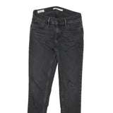 LEVI'S 710 Womens Jeans Black Slim Skinny Denim Medium W24 L27 Stretch Zip