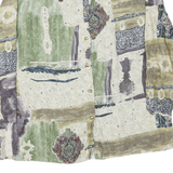 SERGIO DI LAURENTI Womens Green & Beige Printed Long Sleeve Button Neck Top L