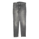 LEVI'S 512 BIG E Mens Grey Slim Skinny Denim Medium W28 L32 Zip Cotton Blend