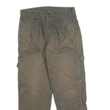 DICKIES Mens Regular Fit Straight Leg Denim Brown W32 L30 Workwear Zip Fly