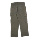 DICKIES Mens Regular Fit Straight Leg Denim Brown W32 L30 Workwear Zip Fly