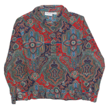 ALFRED DUNNER Womens Red Paisley Printed Shirt Long Sleeve Collared M Polyester