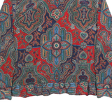 ALFRED DUNNER Womens Red Paisley Printed Shirt Long Sleeve Collared M Polyester