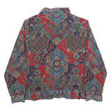 ALFRED DUNNER Womens Red Paisley Printed Shirt Long Sleeve Collared M Polyester