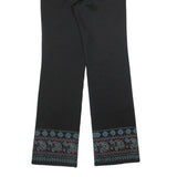 TEDDYS Girls Polyester Blend Black Embroidered Hem Regular Fit Straight Leg