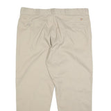 DICKIES Mens Cotton Blend Beige Regular Fit Straight Leg Trousers W42 L30