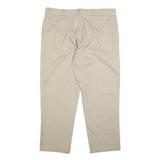 DICKIES Mens Cotton Blend Beige Regular Fit Straight Leg Trousers W42 L30