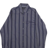 TED BAKER Mens Blue Striped Shirt M Cotton Casual Long Sleeve Button Shirt