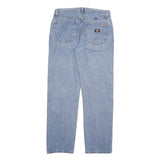 DICKIES Mens Regular Fit Straight Leg Denim Light Blue W32 L32 Cotton Blend Zip