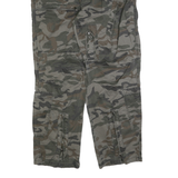LS EAST Mens Cotton Blend Camouflage Regular Fit Straight Leg Trousers W40 L32