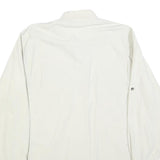 CANDA Mens White Casual Shirt M Button-Down Collar Long Sleeve Polyester Blend
