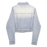 VERSACE JEANS COUTURE Mens Blue Denim Button Jacket XS Cotton Distressed