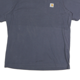 CARHARTT Mens Blue Pocket T-Shirt L Short Sleeve Crew Neck Classic Cotton