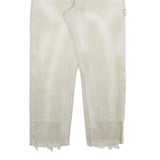 DICKIES Mens Cotton Blend Cream Regular Straight Trousers W34 L30 Workwear Zip