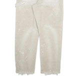 DICKIES Mens Cotton Blend Cream Regular Straight Trousers W34 L30 Workwear Zip