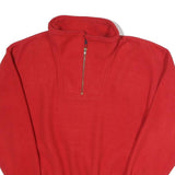 BUCKINGHAM Mens Red Plain Pullover Jumper Crew Neck Polyester M Casual Warm