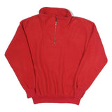 BUCKINGHAM Mens Red Plain Pullover Jumper Crew Neck Polyester M Casual Warm