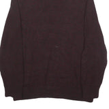 CALVIN KLEIN JEANS Mens Maroon Plain Pullover Half Zip Cotton Jumper M