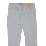 LEVI'S Mens Slim Grey Denim Jeans W36 L30 Cotton Blend Zip Classic Fit