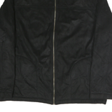 TOMMY HILFIGER Womens Black Polyester Blend Zip Jacket XL Classic Plain Zip Up