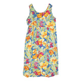 JAMS WORLD Womens Blue Floral Day Cotton Blend Sleeveless Midi XL Tropical Print