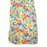 JAMS WORLD Womens Blue Floral Day Cotton Blend Sleeveless Midi XL Tropical Print