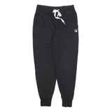 FILA Mens Joggers Black & White Slim Tapered S W26 L26 Cotton Blend Casual