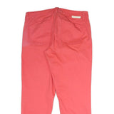 CALVIN KLEIN JEANS Womens Cotton Blend Coral Regular Straight Trousers W34 L27