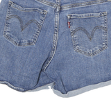 LEVI'S Womens Denim Blue Casual Shorts S W27 Rolled Hem Cotton Blend