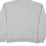 CHAMPION Mens Grey Hoodie L Cotton Blend Pullover Drawstring Casual Sweatshirt