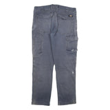 DICKIES Mens Cotton Blend Grey Relaxed Cargo Trousers W32 L28 Workwear Durable