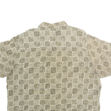NATURAL ISSUE Mens Beige Rayon Shirt XL Lightweight Button Front Printed Relaxed