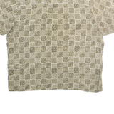 NATURAL ISSUE Mens Beige Rayon Shirt XL Lightweight Button Front Printed Relaxed