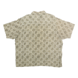 NATURAL ISSUE Mens Beige Rayon Shirt XL Lightweight Button Front Printed Relaxed