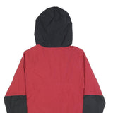 NIKE Mens Red & Black Baseball Windbreaker Jacket XL Polyester Blend Zip Hood