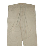 CARHARTT Mens Beige Regular Fit Cotton Blend Trousers W44 L32 Workwear Zip