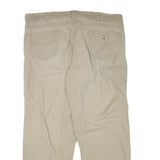 CARHARTT Mens Beige Regular Fit Cotton Blend Trousers W44 L32 Workwear Zip