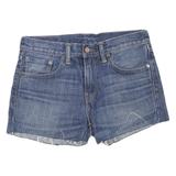 LEVI'S Womens Shorts Blue Denim Cut-Off S W30 Classic Cotton Blend