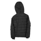 NAUTICA Womens Black Quilted Jacket S Polyester Blend Hooded Zip Up