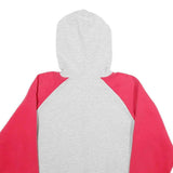 MAJESTIC Womens Grey & Red Braves Zip Up Hoodie L Cotton Blend Casual Sweatshirt