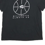 NIKE Mens Black Graphic T-Shirt L Short Sleeve Crew Neck Willamette Print