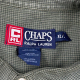 Chaps Ralph Lauren Checked Shirt - XL Green Cotton