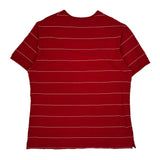 Chaps Ralph Lauren Striped T-Shirt - 2XL Red Cotton