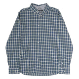 NAUTICA Mens Blue & Green Checked Cotton Shirt XL Classic Long Sleeve