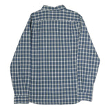 NAUTICA Mens Blue & Green Checked Cotton Shirt XL Classic Long Sleeve