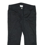 AUSTRALIAN Womens Black Cotton Blend Regular Straight Leg Trousers W33 L25