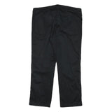 AUSTRALIAN Womens Black Cotton Blend Regular Straight Leg Trousers W33 L25