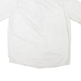 WRANGLER Mens White Cotton Blend Short Sleeve Shirt L Casual Button Pocket