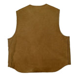 80S Carhartt Sherpa Lined Vest - XL Brown Cotton